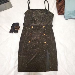 NWT Forever 21 metallic bodycon dress